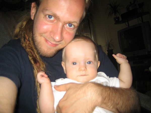With my little daughter
